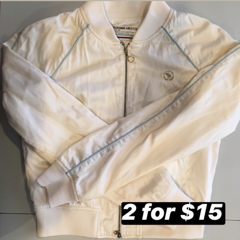 Abercrombie & Fitch bomber jacket Sz Large *READ*